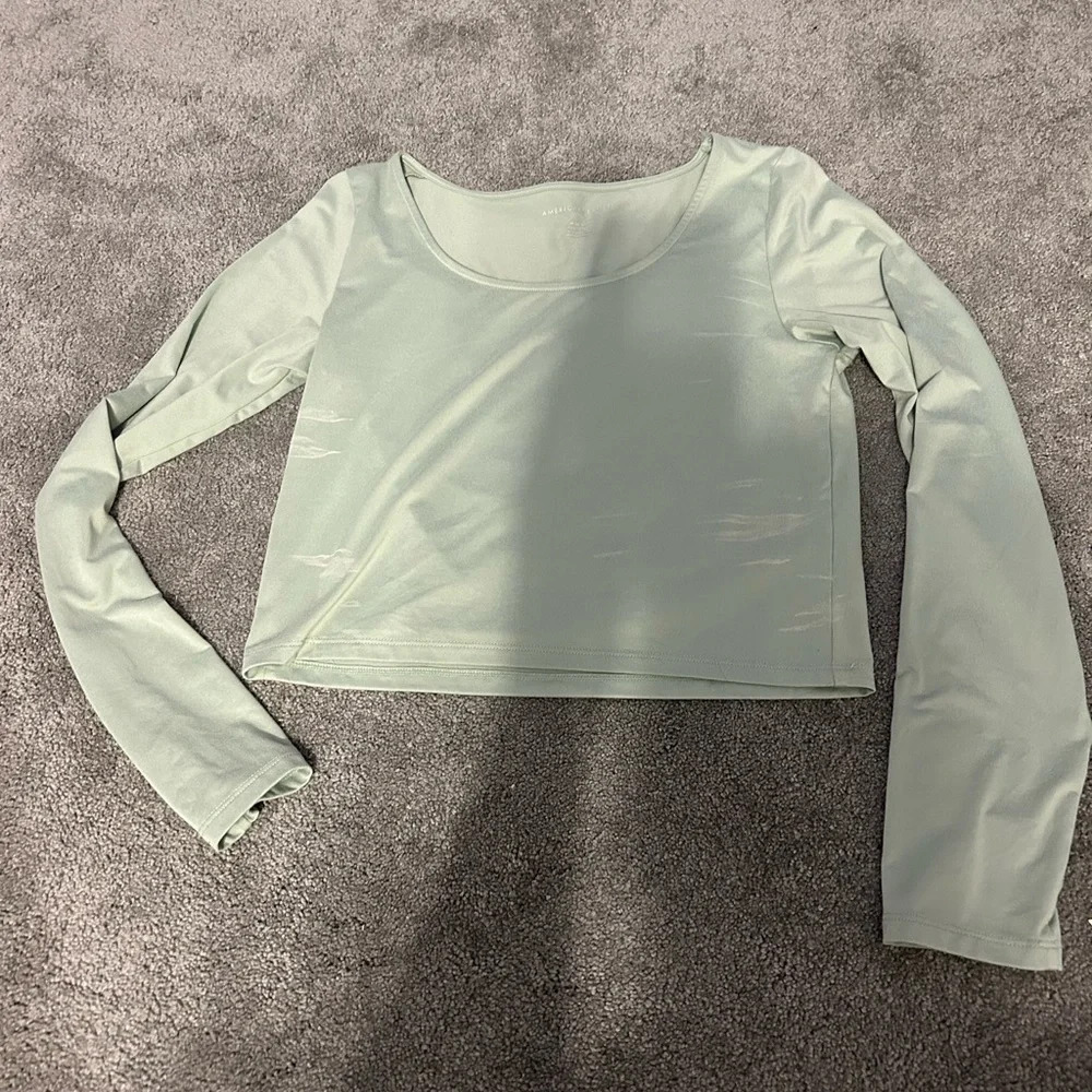 light green shirt